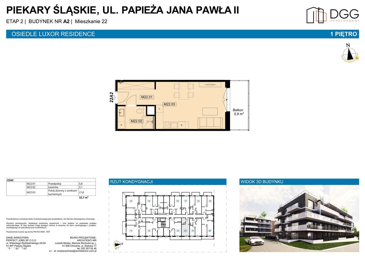 Mieszkanie Bezczynszowe z windą A2 - 1 piętro lok 22-11