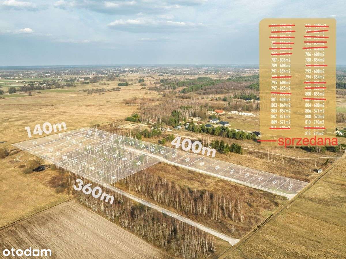 Działki budowlane w spokojnej okolicy, 10min do S2-2