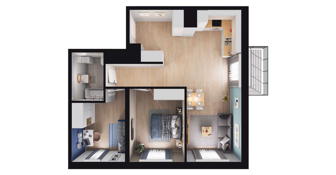 Dworzysko Park | nowe mieszkanie D_072 - Pełny obrazek: 3/9