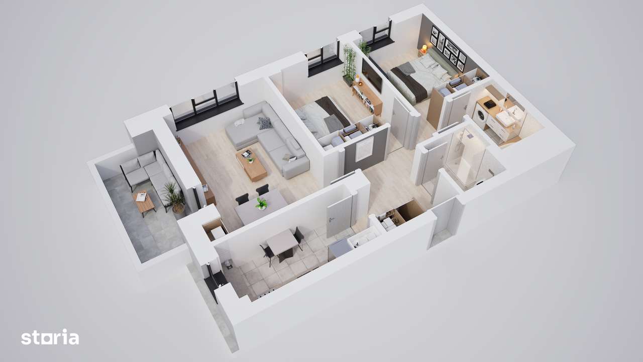 Apartament 3 camere, complex privat cu spatii verzi-4