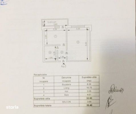 Apartament 1 camera, decomandat, bloc 2016