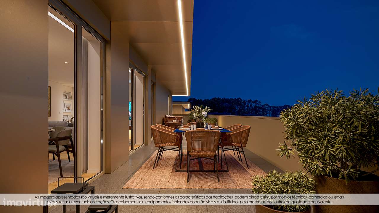 Apartamento T2 Arcozelo ao Intermaché com terraço Nascente Sul-21