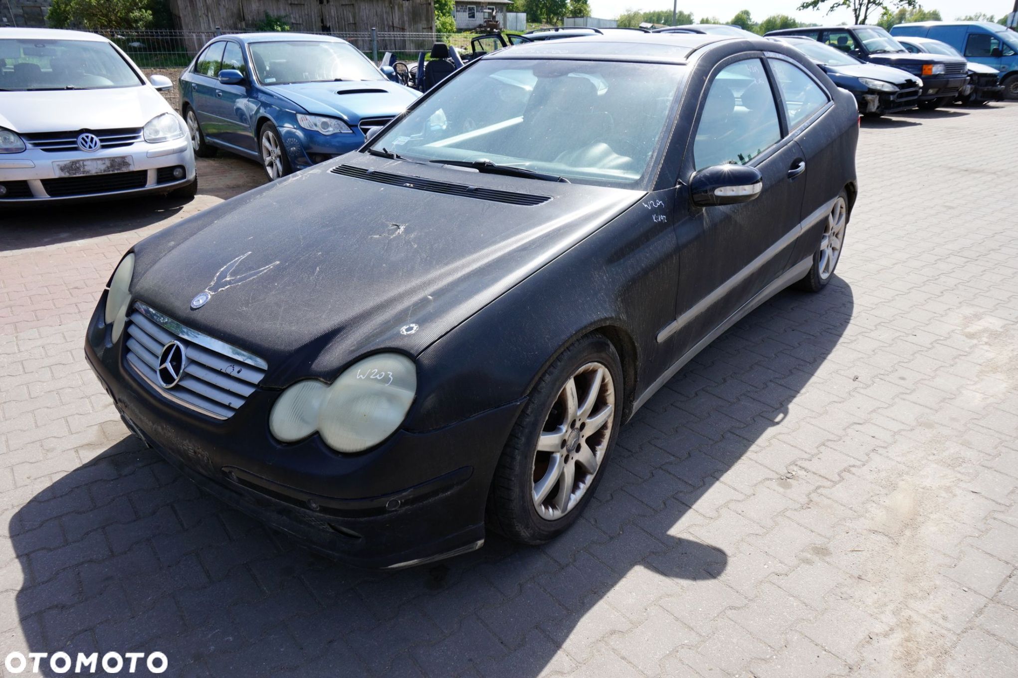 MERCEDES C-KLASA W203 COUPE 2001 197 2.3 16V M111981 197KM 716668 CZARNY na części - 1