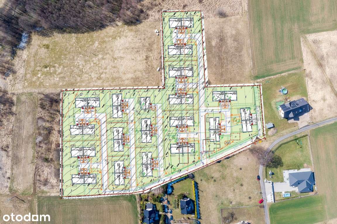 PnB, media, PUM 4864 m² – 1,59ha pod 37 domów, Przytkowice, na wzgórzu-18