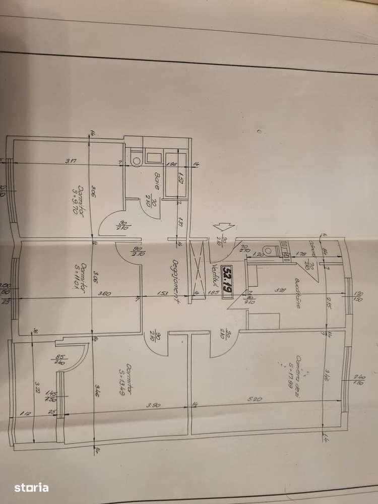 Apartament 4 camere decomandat centrala boxa depozitare loc parc ADP