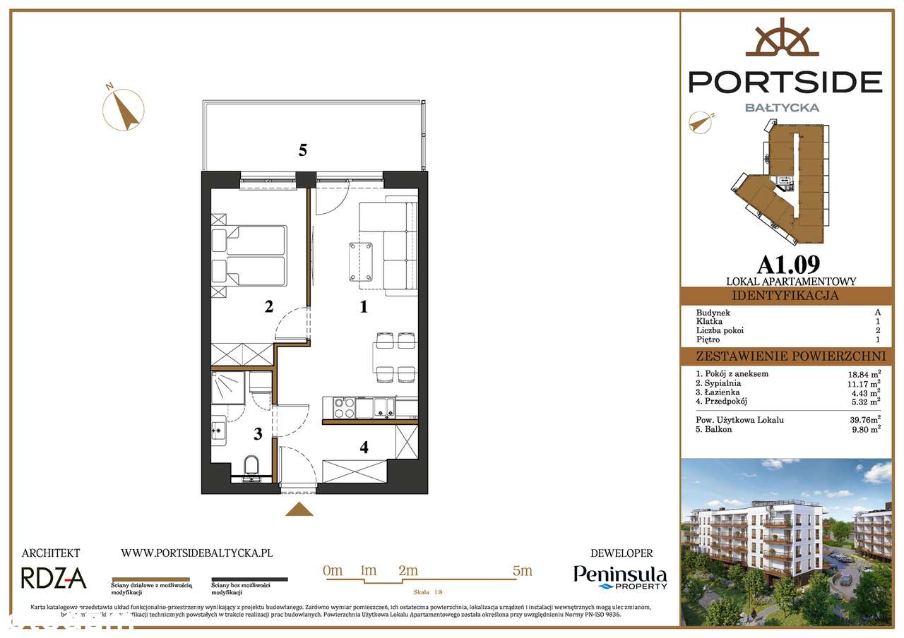 Portside Bałtycka - A1.09 - Pełny obrazek: 2/7