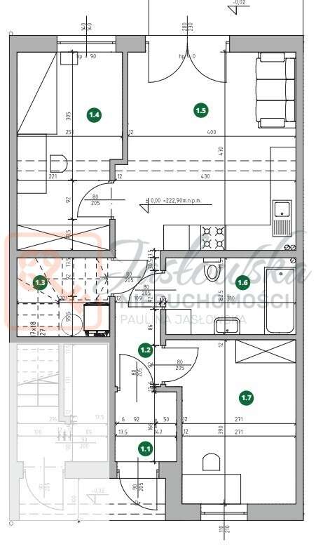 55m2, niska zabudowa z ogrodem - Pełny obrazek: 4/4