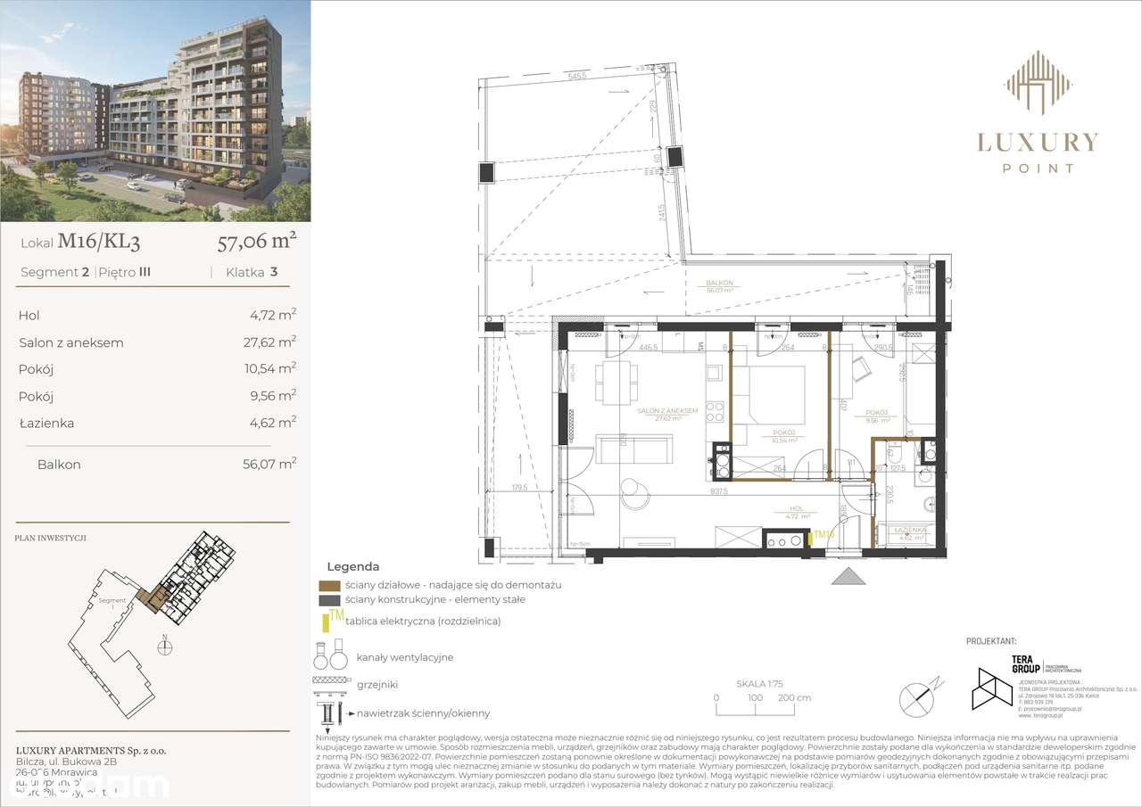 3-pokojowe mieszkanie 57m2 + balkon Bez Prowizji - Pełny obrazek: 2/7