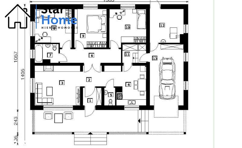 Sprzedam dom w surowym stanie zamkniętym Wierzba!-1