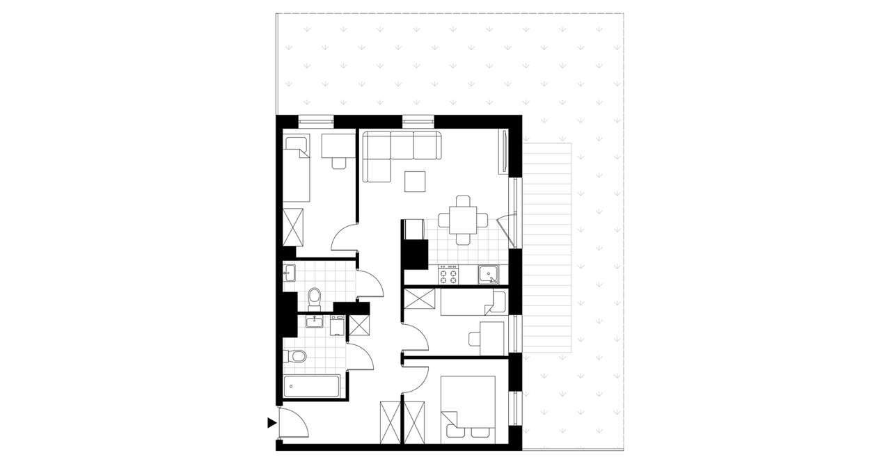 1-pokojowe mieszkanie 60m2 + ogródek Bez Prowizji - Pełny obrazek: 3/8