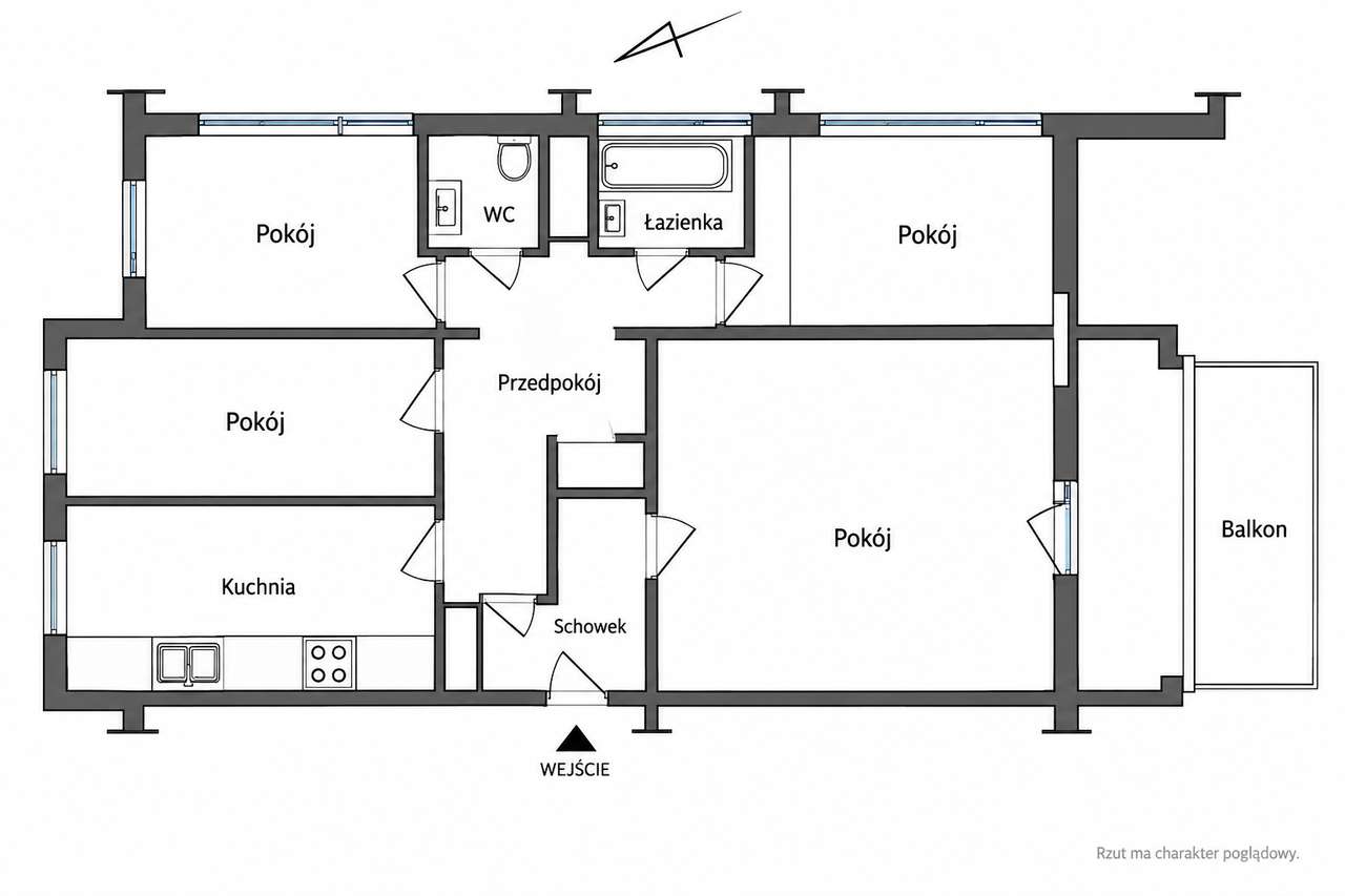 4 pokoje z balkonem na Mokotowie – spokojne, zielone otoczenie-8