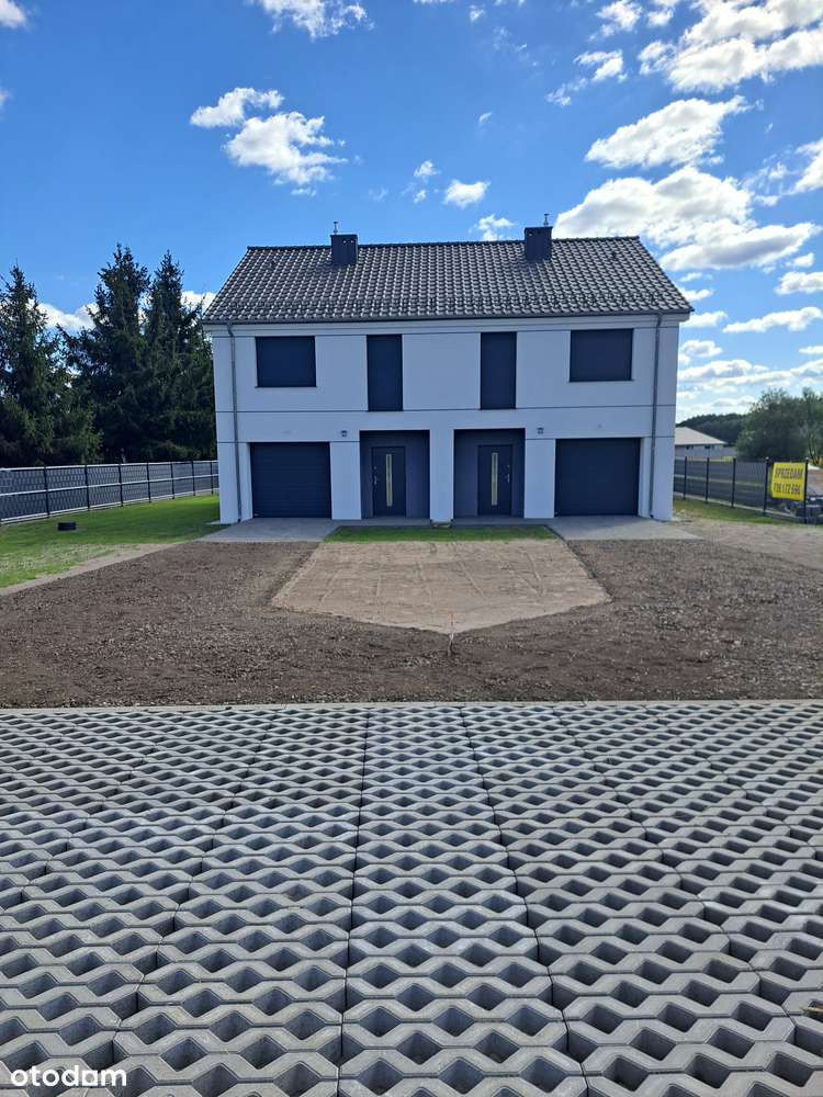 Segment nowego domu w zabudowie bliżniaczej z garażem /123m2
