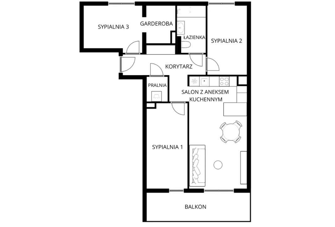 Apartament MARZEŃ z DUŻĄ loggią idealny dla RODZINY-1