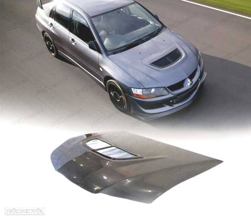 CAPÔ PARA MITSUBISHI EVO VIII IX COM ENTRADA DE AR CARBONO - 1