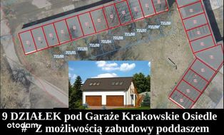 9 działek pod garaże lub Gotowy Garaż KRAKOWSKIE