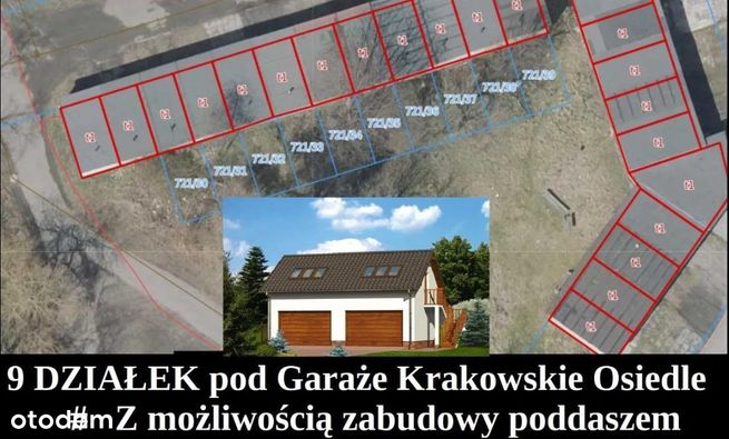 9 działek pod garaże lub Gotowy Garaż KRAKOWSKIE