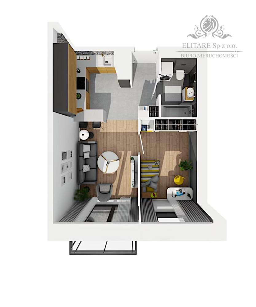 Mieszkanie 2pok, 35,63m2 z balkonem, ogrz.miejskie - Pełny obrazek: 5/20