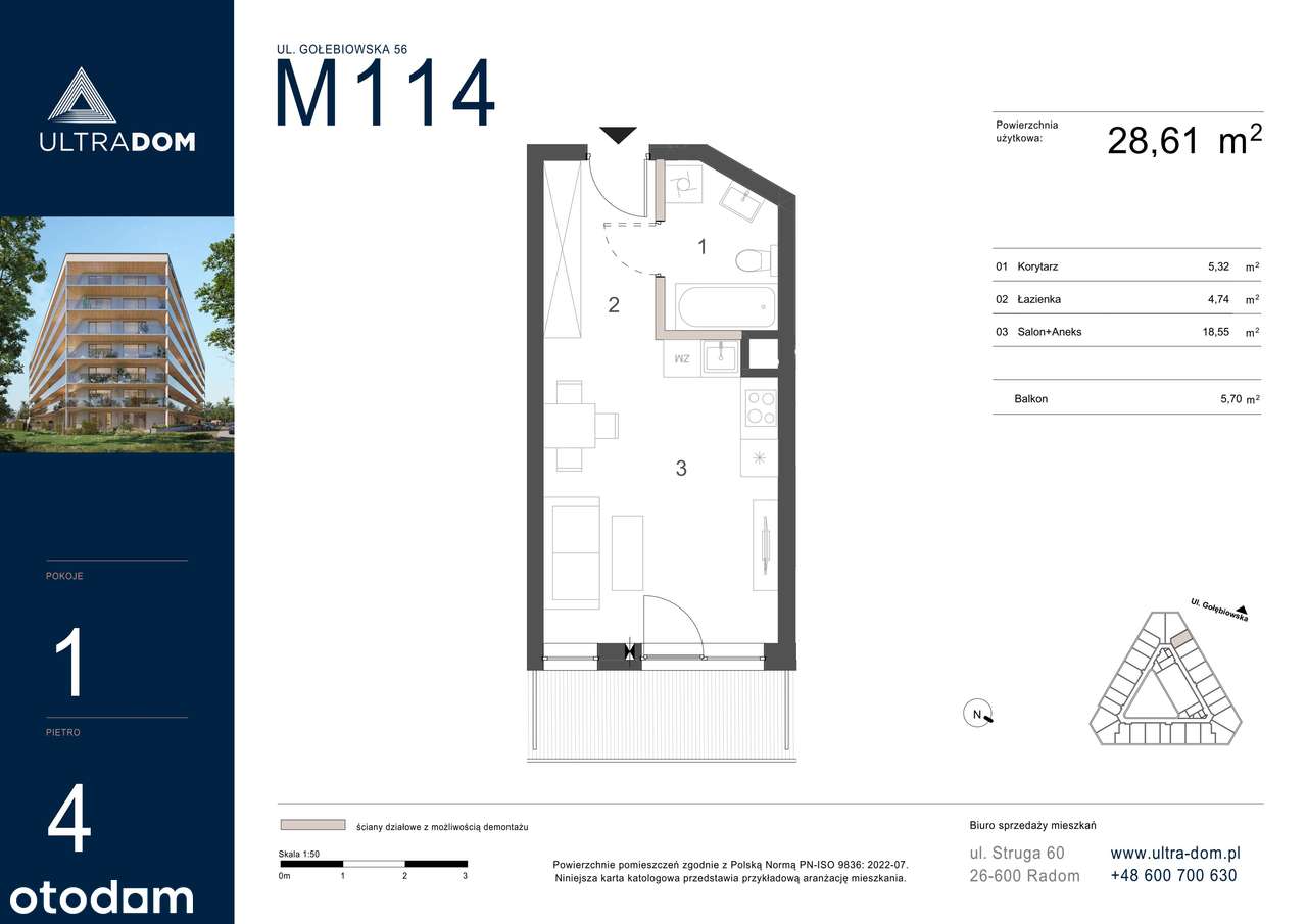 Ultradom | mieszkanie 1-pok. | M114 - Pełny obrazek: 3/10