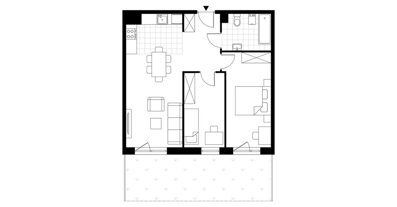 3-pokojowe mieszkanie 57m2 + ogródek - Pełny obrazek: 4/9