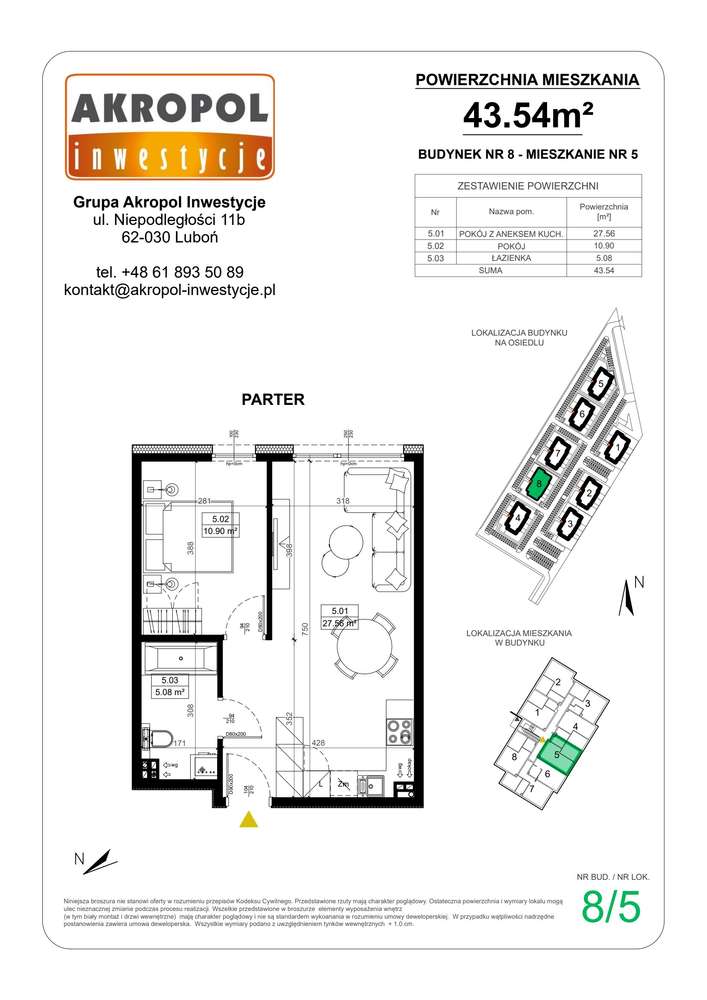 Środa ul. Strzelecka | mieszkanie 2-pok. | 8_M05 - Pełny obrazek: 2/4