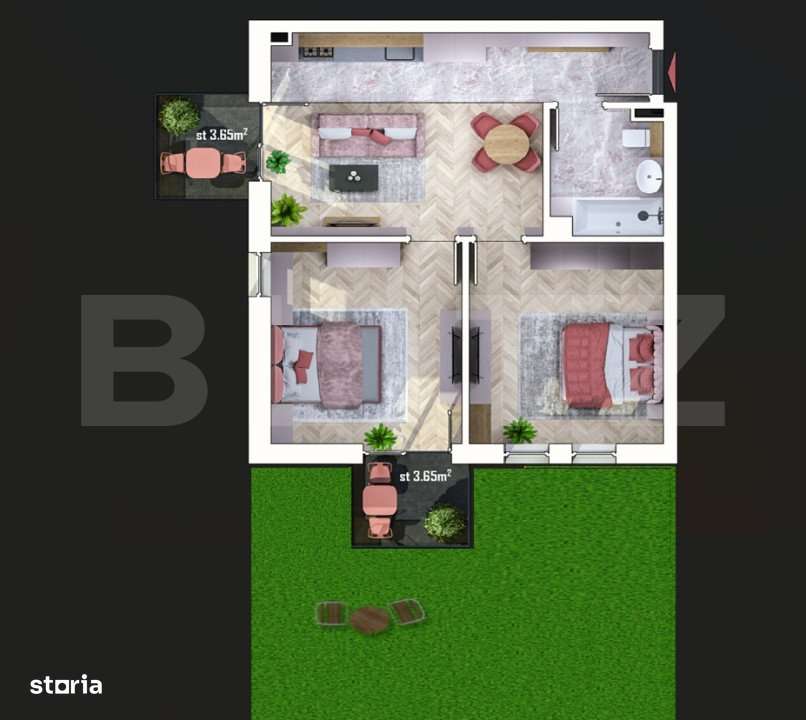 Apartament 3 camere, 2 balcoane si gradina, Apahida - Imagine principală: 1/6