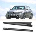 EMBALADEIRAS LATERAIS LOOK AMG PARA MERCEDES C W204 07+ - 1