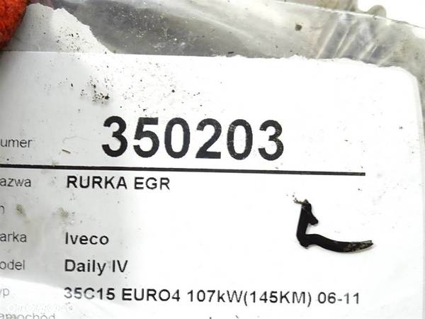 RURKA EGR IVECO DAILY IV Skrzynia 2006 - 2012 35C15 V, 35C15 V/P 107 kW [146 KM] olej napędowy 2006 - 4