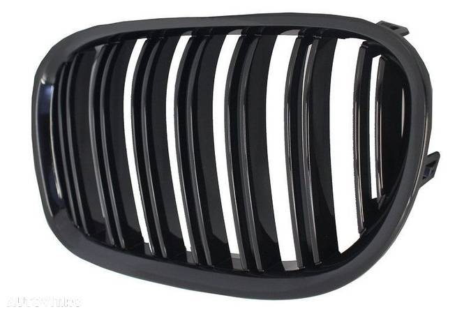 Grile Duble BMW F01 F02 seria7 (2008-2013) NEGRE LUCIOS *** CALITATE - 7