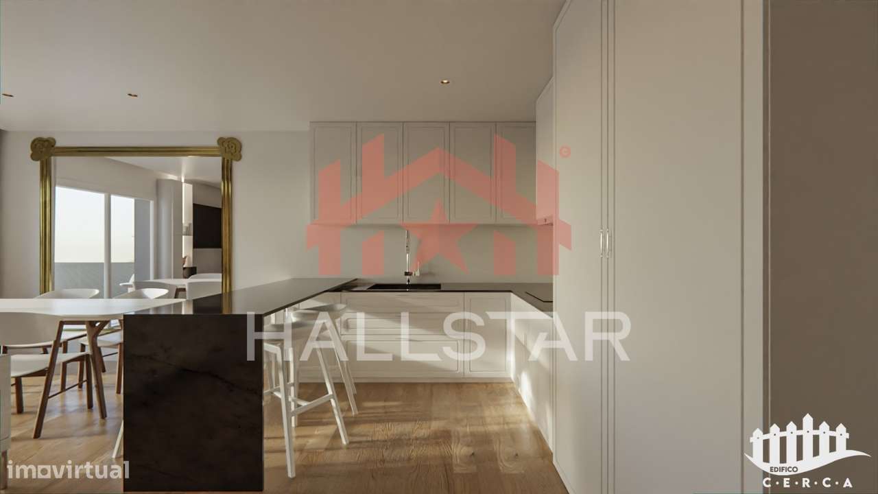 Apartamento T1 + T0 / Varanda com Churrasqueira / Boa Vista-2