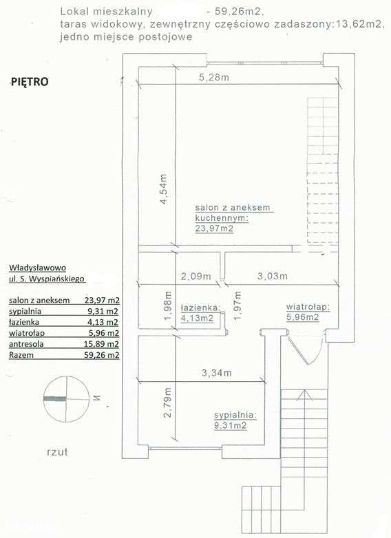 Apartament z tarasem na dachu - stan deweloperski - Pełny obrazek: 5/20