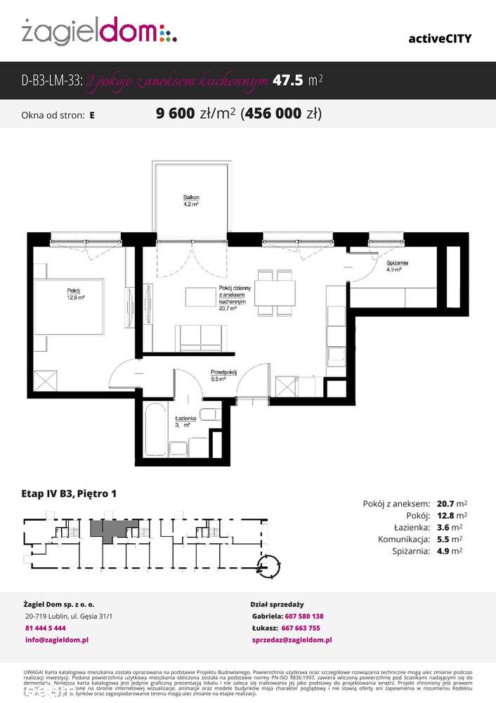 Active City | mieszkanie 2-pok. | B3_1_33 - Pełny obrazek: 2/7