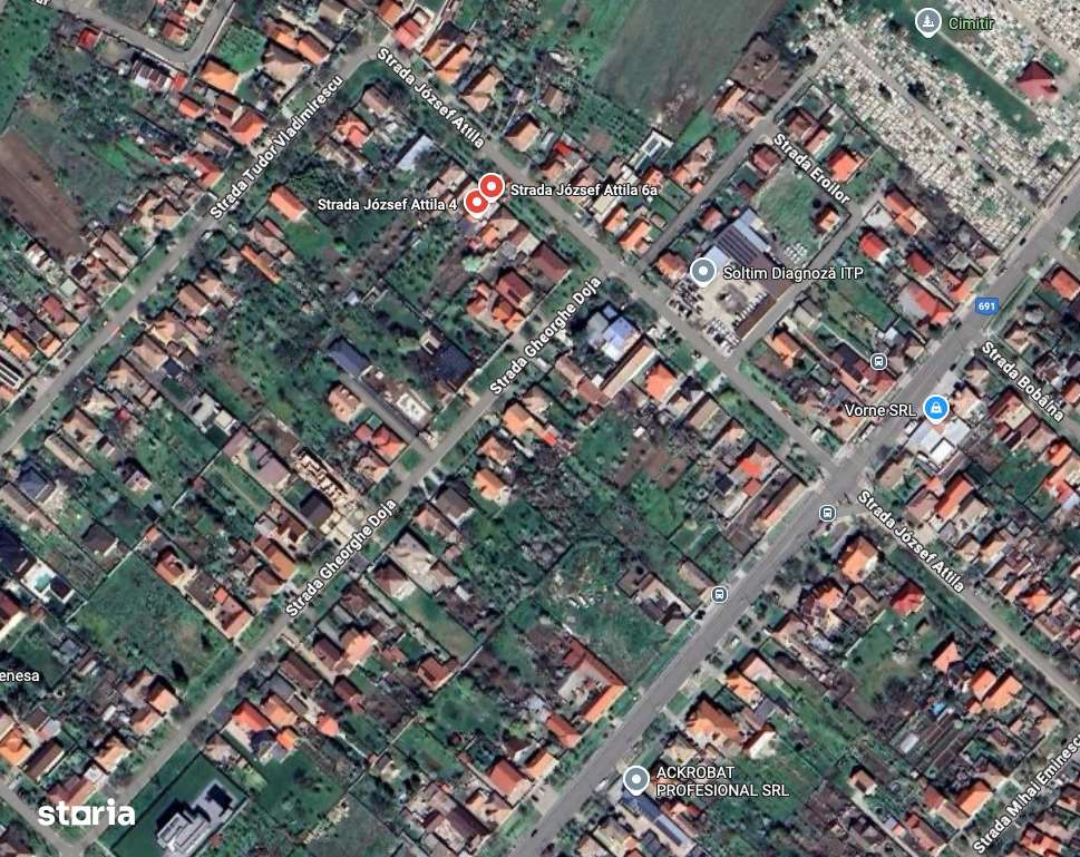 Vand teren în intravilanul vechi-sat, 900 mp, cu casa demolabila - Imagine principală: 3/4