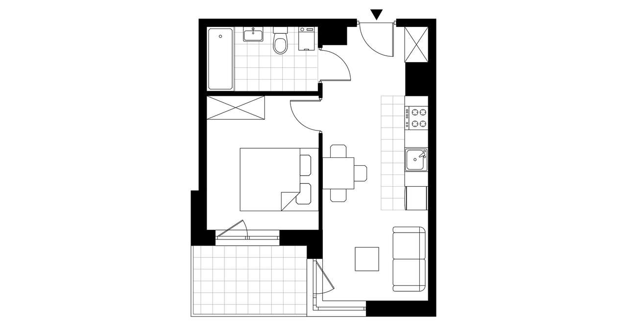 2-pokojowe mieszkanie 33m2 + balkon Bez Prowizji - Pełny obrazek: 4/9