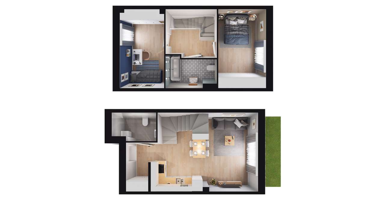 3-pokojowy dom 65m2 + ogródek Bez Pośredników - Pełny obrazek: 2/8