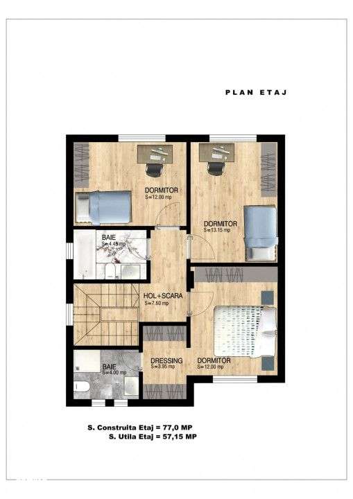 Vanzare Vila Individuala-Cristalului /dormitor parter/id nr 55 - Imagine principală: 4/15