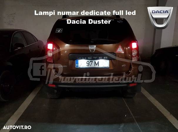 Lampi numar dedicate full led leduri Dacia Duster - 2