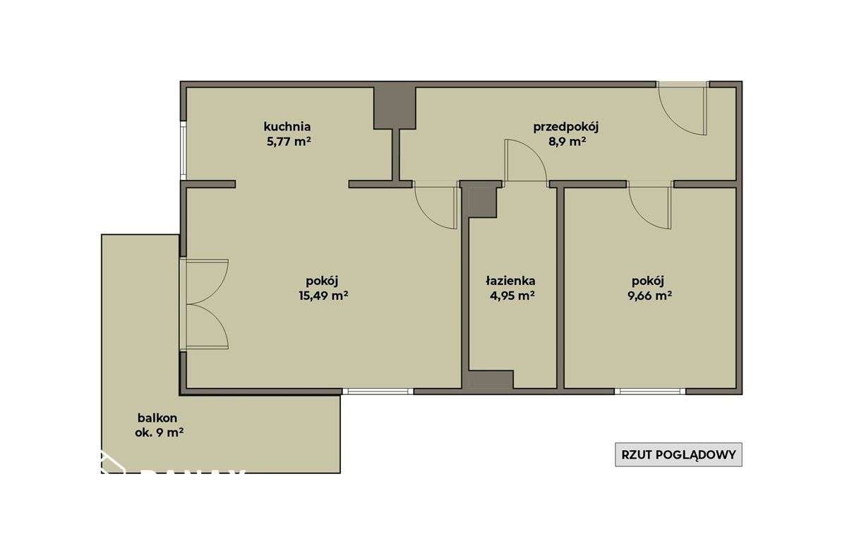 Prądnik Biały! 2 pokoje, duży balkon, m. postojowe-13