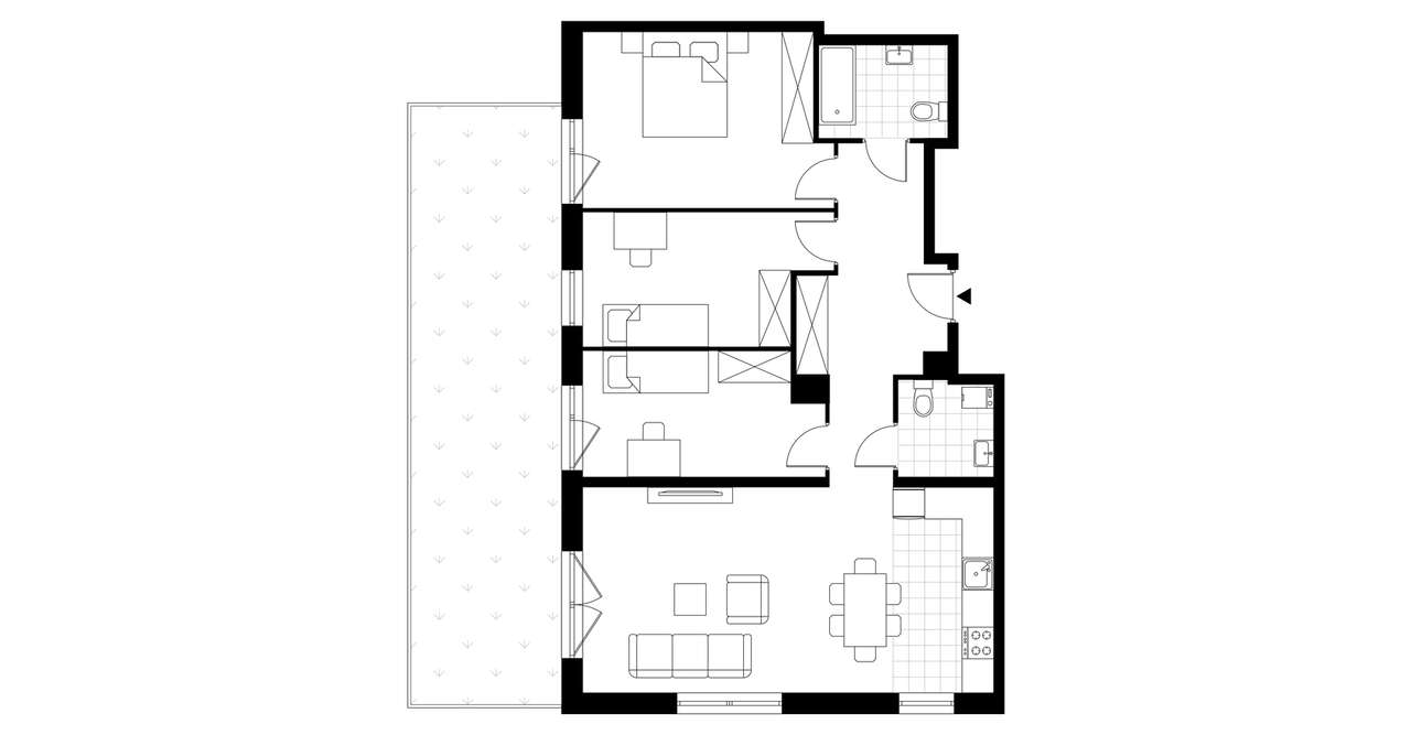 4-pokojowe mieszkanie 84m2 + ogródek Bez Prowizji - Pełny obrazek: 3/8
