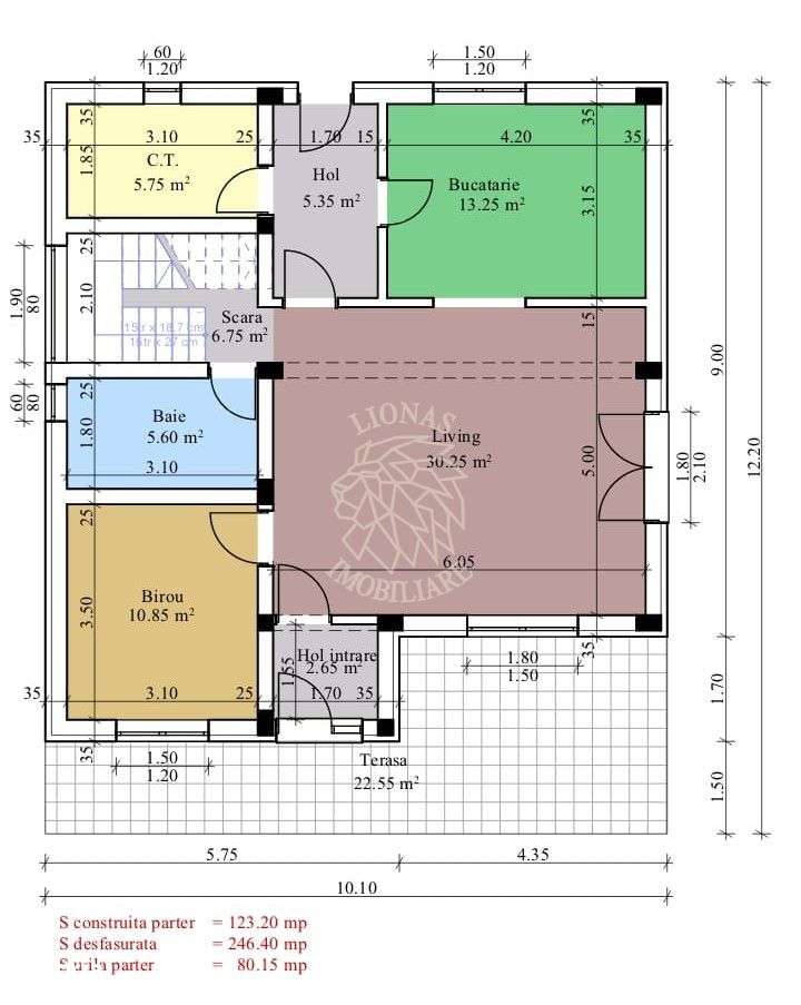 Proiect Casa 5 camere+garaj la rosu 44 mp-teren 553mp-Holboca - Imagine principală: 4/10