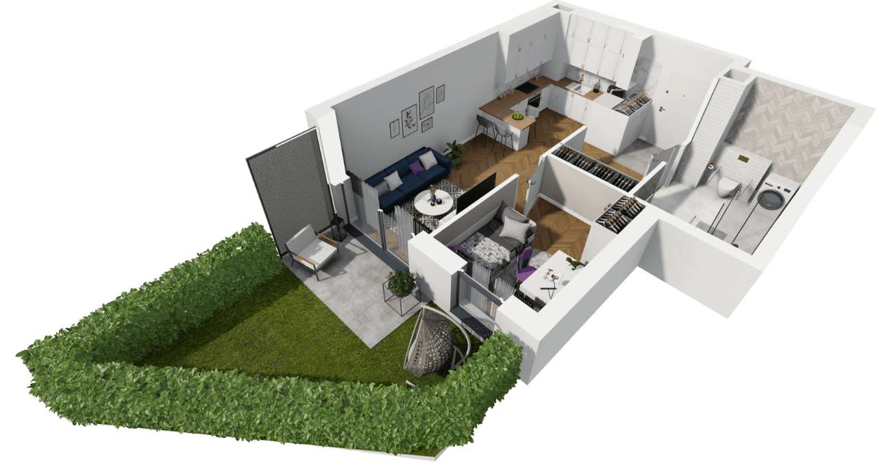 Nowe mieszkanie 2-pokojowe z ogródkiem 42,1 m² | Bez Prowizji | Kraków-4