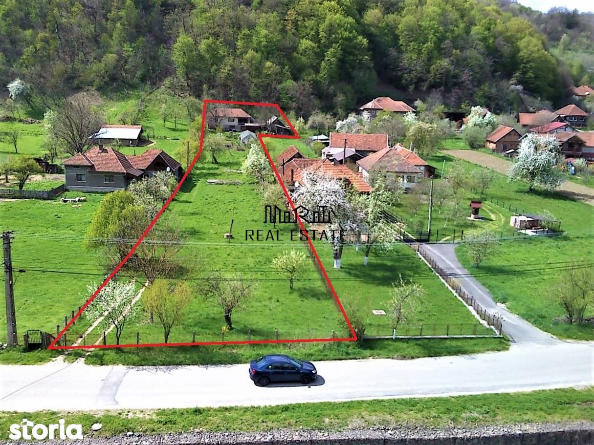 Casa si 3919 mp teren intravilan de vanzare in comuna Bucuresci, jud.