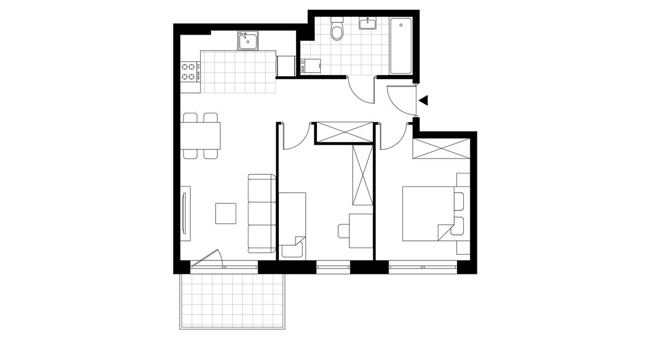 3-pokojowe mieszkanie 51m2 + balkon Bez Prowizji - Pełny obrazek: 3/6