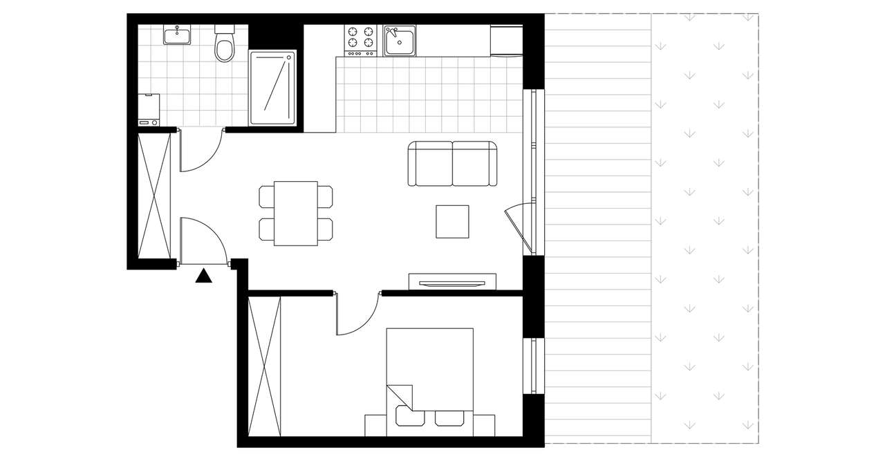 Panorama 3 Stawy | mieszkanie 2-pok. | 4.B43 - Pełny obrazek: 4/9