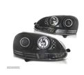 FARÓIS ANGEL EYES PARA VOLKSWAGEN VW GOLF 5 MK V 03-09 FUNDO PRETO - 1