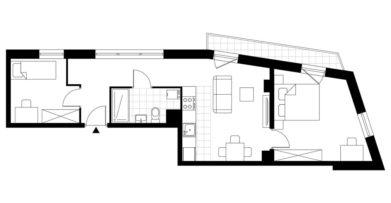 3-pokojowe mieszkanie 50m2 + taras Bez Prowizji - Pełny obrazek: 3/8