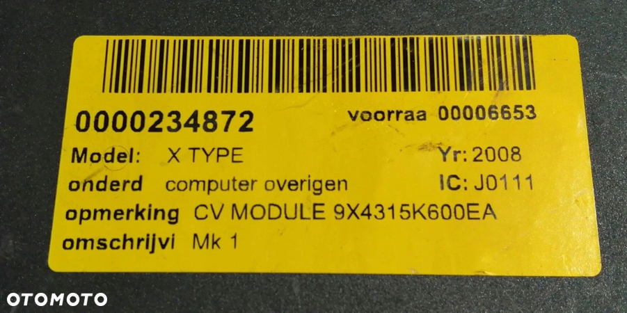 MODUL STEROWNIK JAGUAR X-TYPE 9X43-15K600-EA 5WK45018 - 3
