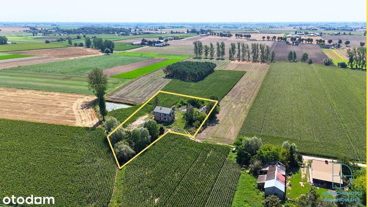 Dom w budowie na dużej działce 4761 m² – Jurków Drugi-8