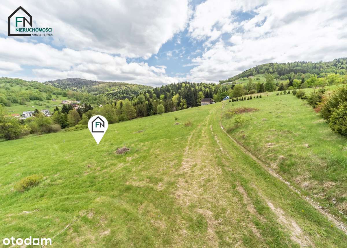 Widokowa działka rolna - Krzyżówki, gm. Jeleśnia - Pełny obrazek: 5/20