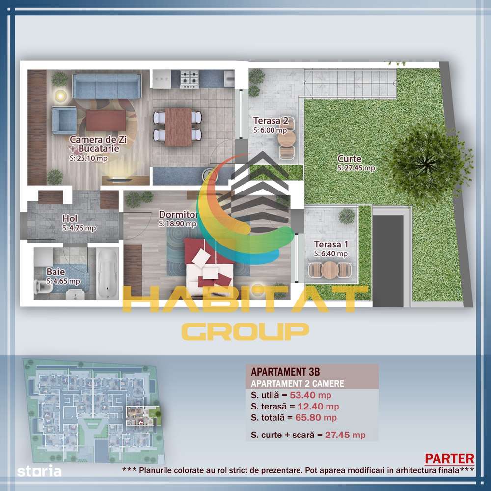 Apartament 2 camere cu Gradina Proprie - Imagine principală: 4/11