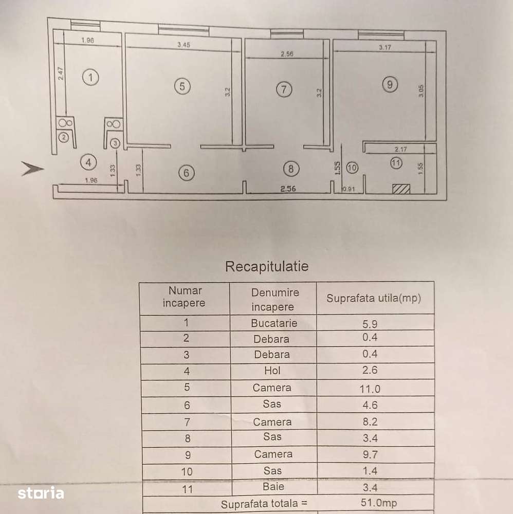Apartament 3 camere DECOMANDAT, CT, PVC, accept credit, Lidl DACIA-4